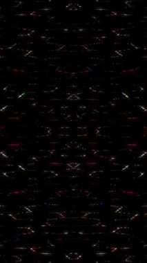 3D soyut parlak çizgiler, dalga, renkli, siyah arkaplan