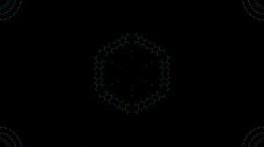 3D soyut parlak çizgiler, dalga, renkli, siyah arkaplan