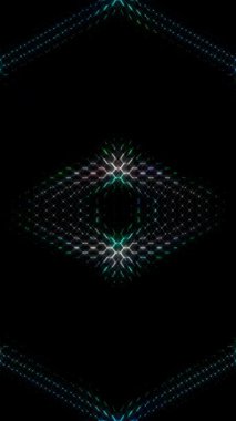 3D soyut parlak çizgiler, dalga, renkli, siyah arkaplan