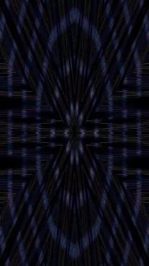 3D soyut parlak çizgiler, dalga, renkli, siyah arkaplan