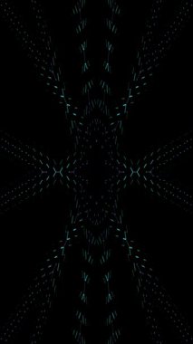 3D soyut parlak çizgiler, dalga, renkli, siyah arkaplan