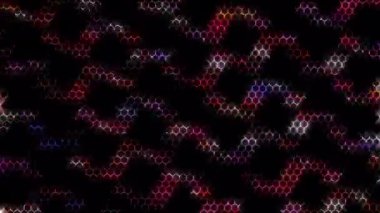 3D soyut parlak çizgiler, dalga, renkli, siyah arkaplan