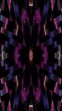 3D soyut parlak çizgiler, dalga, renkli, siyah arkaplan