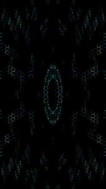 3D soyut parlak çizgiler, dalga, renkli, siyah arkaplan