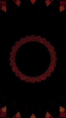 Parlayan güzel soyut bir kaleydoskop, ince hareketleri düzenleyen parlak bir ışık.