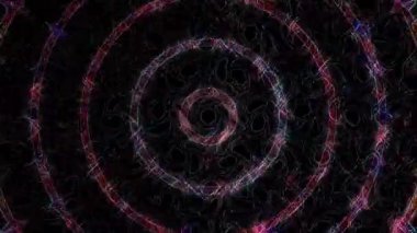 Parlayan güzel soyut bir kaleydoskop, ince hareketleri düzenleyen parlak bir ışık.