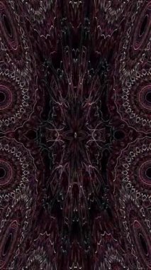 3D parlak çizgiler siyah arka planda dalga hareketini ayarlar.