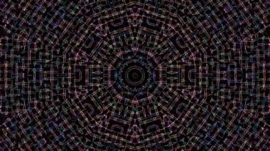 Soyut arka plan hareket eden çizgiler ve parlayan ışık noktaları. Çemberlerle canlandırma