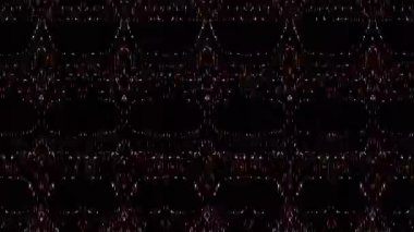 3D soyut parlak çizgiler, dalga, renkli, siyah arkaplan