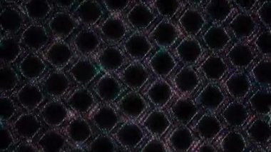 3D soyut parlak çizgiler, dalga, renkli, siyah arkaplan