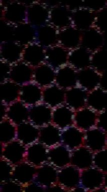 Siyah arkaplandaki renkli çizgilerle ince hareketleri düzenleyen, parıldayan, parlak güzel videolar.