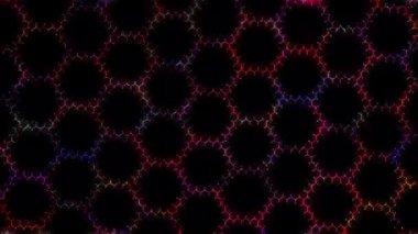 Siyah arkaplandaki renkli çizgilerle ince hareketleri düzenleyen, parıldayan, parlak güzel videolar.
