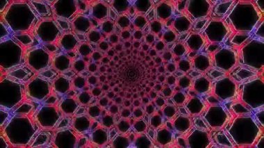 Soyut arka plan hareket eden çizgiler ve parlayan ışık noktaları. Çemberlerle canlandırma