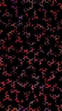 3D soyut parlak çizgiler, dalga, renkli, siyah arkaplan