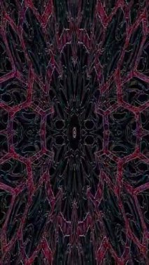 3D soyut parlak çizgiler, dalga, renkli, siyah arkaplan