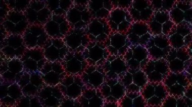 Siyah arkaplandaki renkli çizgilerle ince hareketleri düzenleyen, parıldayan, parlak güzel videolar.