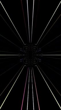Siyah arkaplandaki renkli çizgilerle ince hareketleri düzenleyen, parıldayan, parlak güzel videolar.