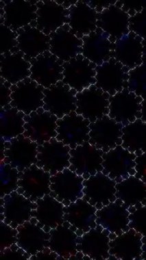Siyah arkaplandaki renkli çizgilerle ince hareketleri düzenleyen, parıldayan, parlak güzel videolar.