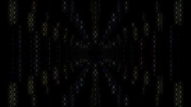 Siyah arkaplandaki renkli çizgilerle ince hareketleri düzenleyen, parıldayan, parlak güzel videolar.
