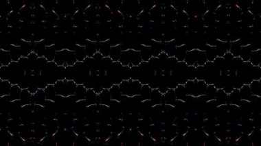 3D soyut parlak çizgiler, dalga, renkli, siyah arkaplan