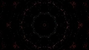 Soyut arka plan hareket eden çizgiler ve parlayan ışık noktaları. Çemberlerle canlandırma