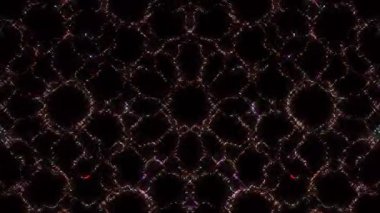 Soyut arka plan hareket eden çizgiler ve parlayan ışık noktaları. Çemberlerle canlandırma