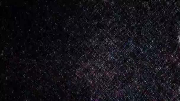 3Dアブストラクト輝く明るい線セット波 カラフルで黒い背景 — ストック動画
