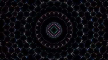 Soyut arka plan hareket eden çizgiler ve parlayan ışık noktaları. Çemberlerle canlandırma