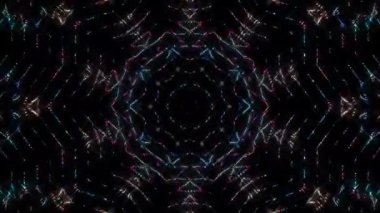 Soyut arka plan hareket eden çizgiler ve parlayan ışık noktaları. Çemberlerle canlandırma