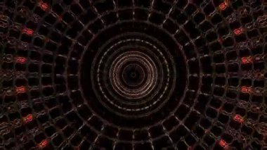 Soyut arka plan hareket eden çizgiler ve parlayan ışık noktaları. Çemberlerle canlandırma