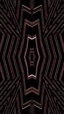 3D soyut parlak çizgiler, dalga, renkli, siyah arkaplan