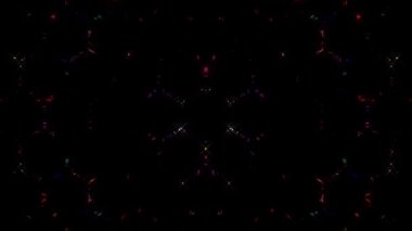 Soyut arka plan hareket eden çizgiler ve parlayan ışık noktaları. Çemberlerle canlandırma