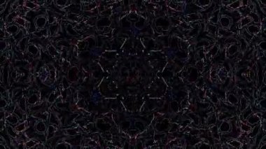 Soyut arka plan hareket eden çizgiler ve parlayan ışık noktaları. Çemberlerle canlandırma