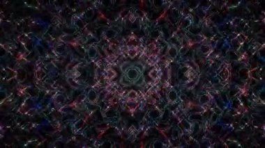 Soyut arka plan hareket eden çizgiler ve parlayan ışık noktaları. Çemberlerle canlandırma