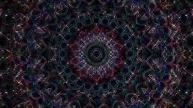 Soyut arka plan hareket eden çizgiler ve parlayan ışık noktaları. Çemberlerle canlandırma