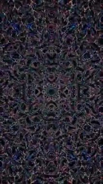 3D soyut parlak çizgiler, dalga, renkli, siyah arkaplan