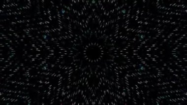 Soyut arka plan hareket eden çizgiler ve parlayan ışık noktaları. Çemberlerle canlandırma