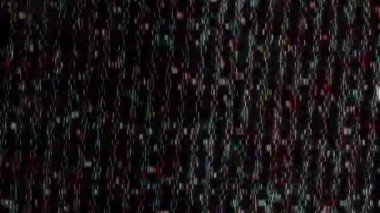 3D soyut parlak çizgiler, dalga, renkli, siyah arkaplan