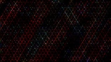 3D soyut parlak çizgiler, dalga, renkli, siyah arkaplan