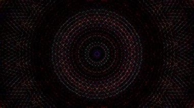 Soyut arka plan hareket eden çizgiler ve parlayan ışık noktaları. Çemberlerle canlandırma