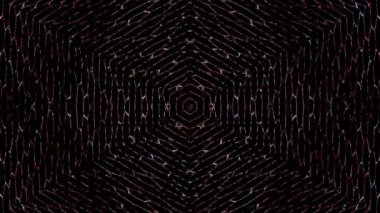 soyut çizgiler renkli noktalar ışık merkezde parlıyor, siyah arkaplan