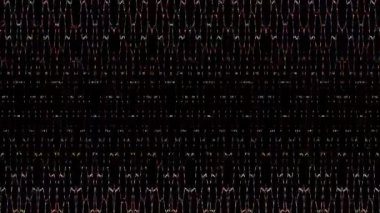 3D soyut parlak çizgiler, dalga, renkli, siyah arkaplan