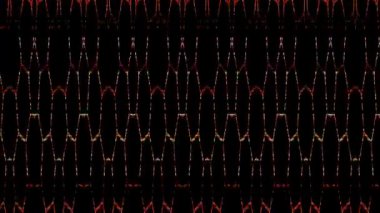 3D soyut parlak çizgiler, dalga, renkli, siyah arkaplan
