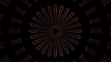 Soyut arka plan hareket eden çizgiler ve parlayan ışık noktaları. Çemberlerle canlandırma