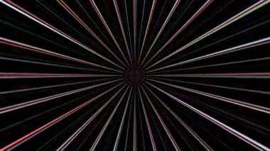 3D soyut parlak çizgiler, dalga, renkli, siyah arkaplan