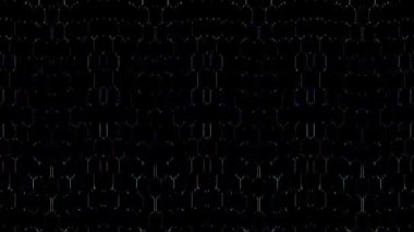 3D soyut parlak çizgiler, dalga, renkli, siyah arkaplan