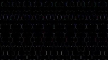 3D soyut parlak çizgiler, dalga, renkli, siyah arkaplan