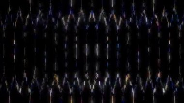 3D soyut parlak çizgiler, dalga, renkli, siyah arkaplan