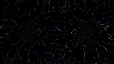 Siyah arkaplandaki renkli çizgilerle ince hareketleri düzenleyen, parıldayan, parlak güzel videolar.