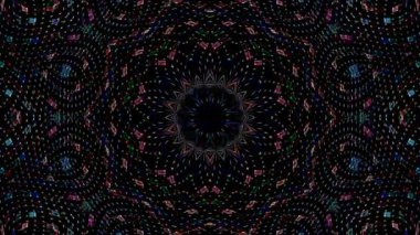 Soyut arka plan hareket eden çizgiler ve parlayan ışık noktaları. Çemberlerle canlandırma